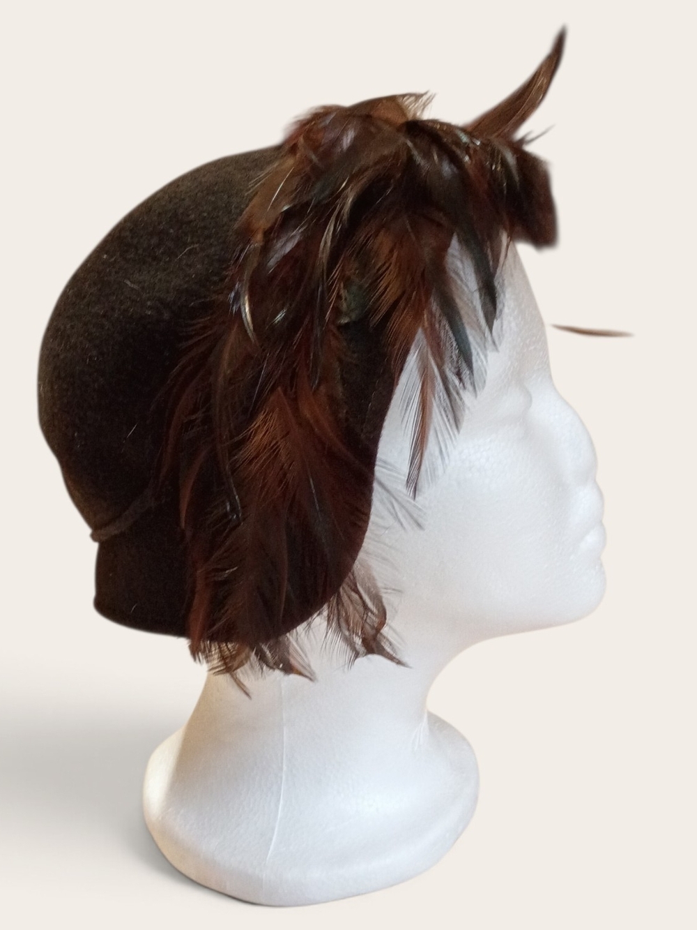 Vintage Glenover Feathered Wool Hat